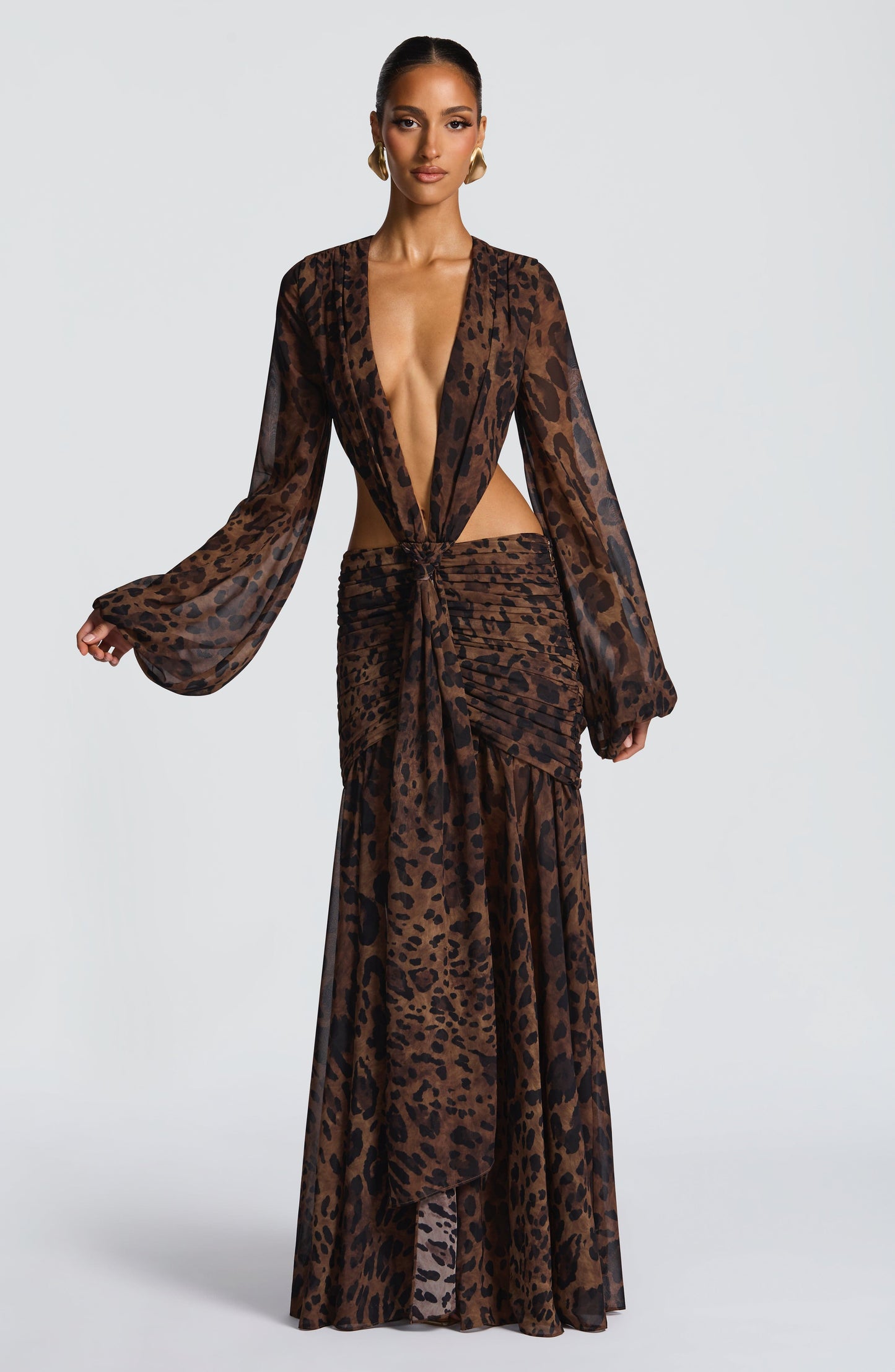 Alexa Leopard Print Maxi Dress