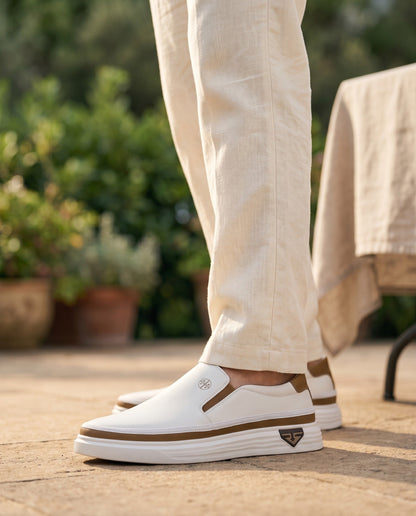 Alessio Leather Slip-Ons