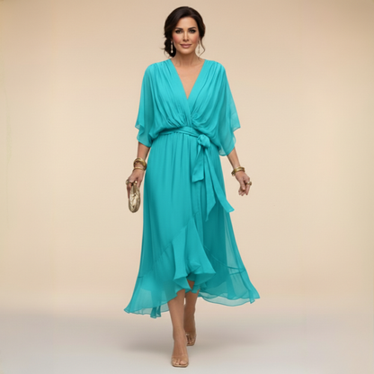 Verity | V Neck Midi Dress