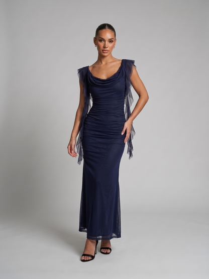 Elegant Ruffles Sleeveless Dress