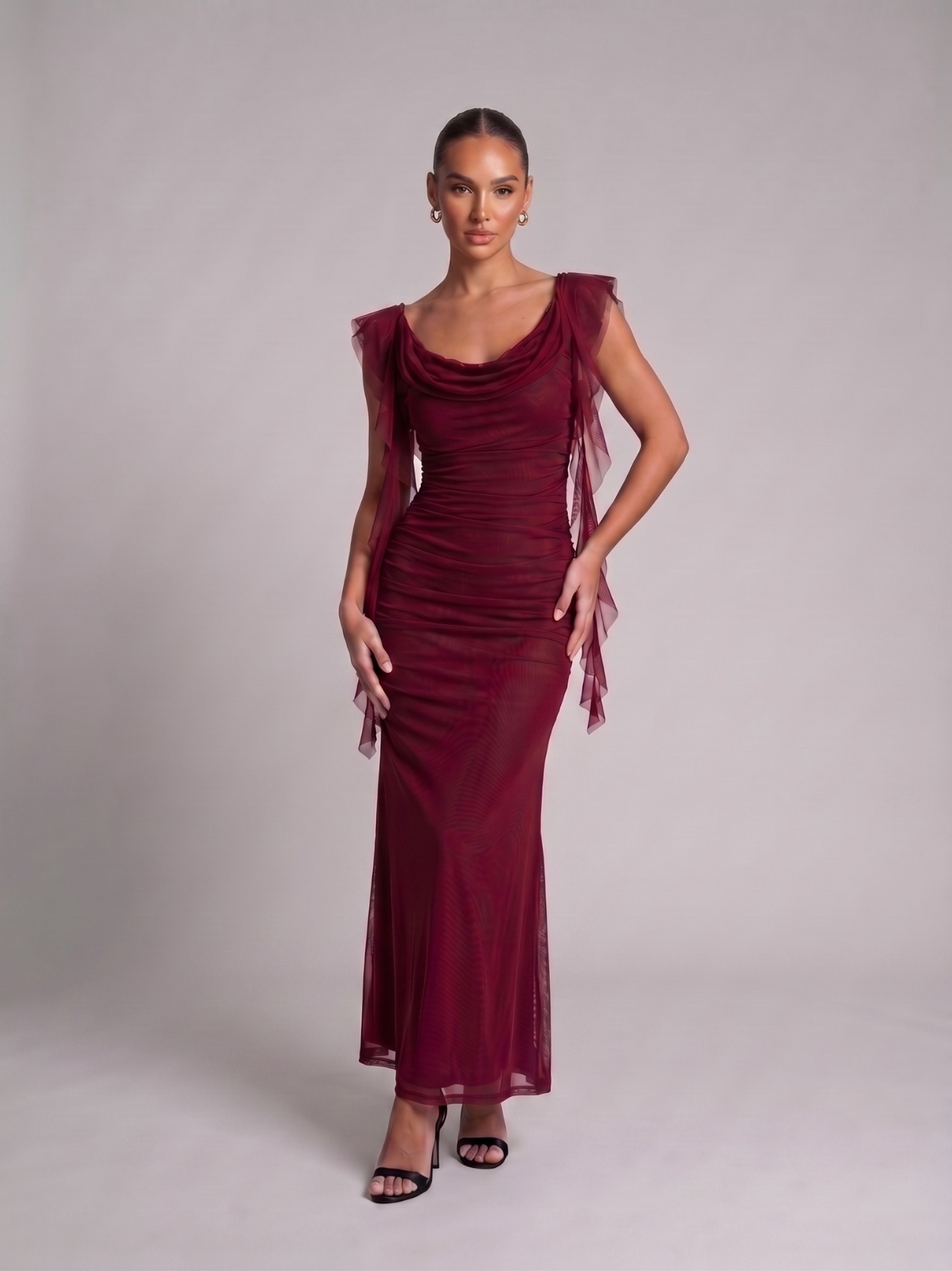 Elegant Ruffles Sleeveless Dress