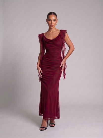 Elegant Ruffles Sleeveless Dress