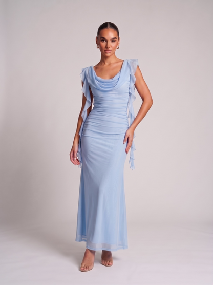 Elegant Ruffles Sleeveless Dress