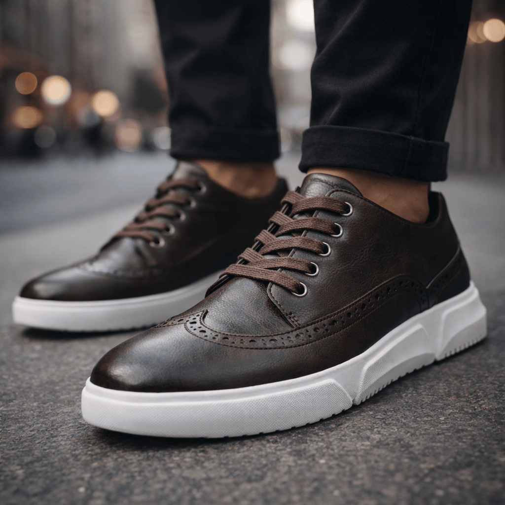 BARRINGTON LEATHER TRAINERS