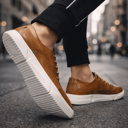 BARRINGTON LEATHER TRAINERS