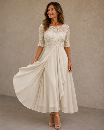 Abella™ | Lace and Chiffon Dress
