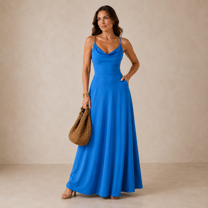 Sybil | Cowl Neck Maxi Dress