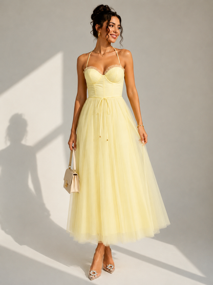 Ines | Cinched Waist Midi Dress