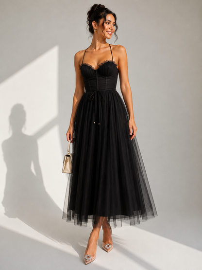 Ines | Cinched Waist Midi Dress