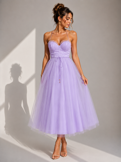 Ines | Cinched Waist Midi Dress