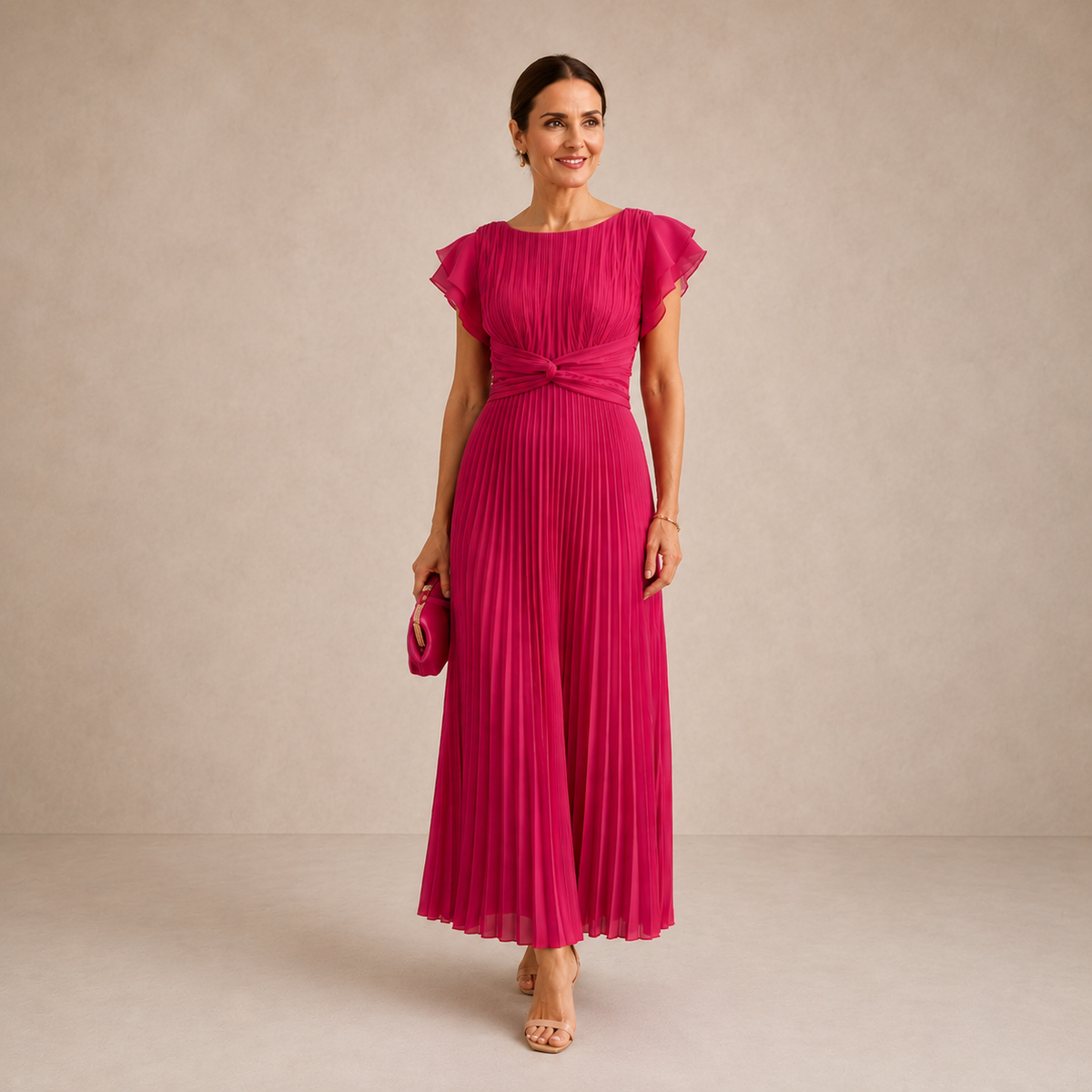 Hazel | Tie Front Midi Dress