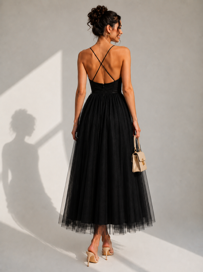 Ines | Cinched Waist Midi Dress