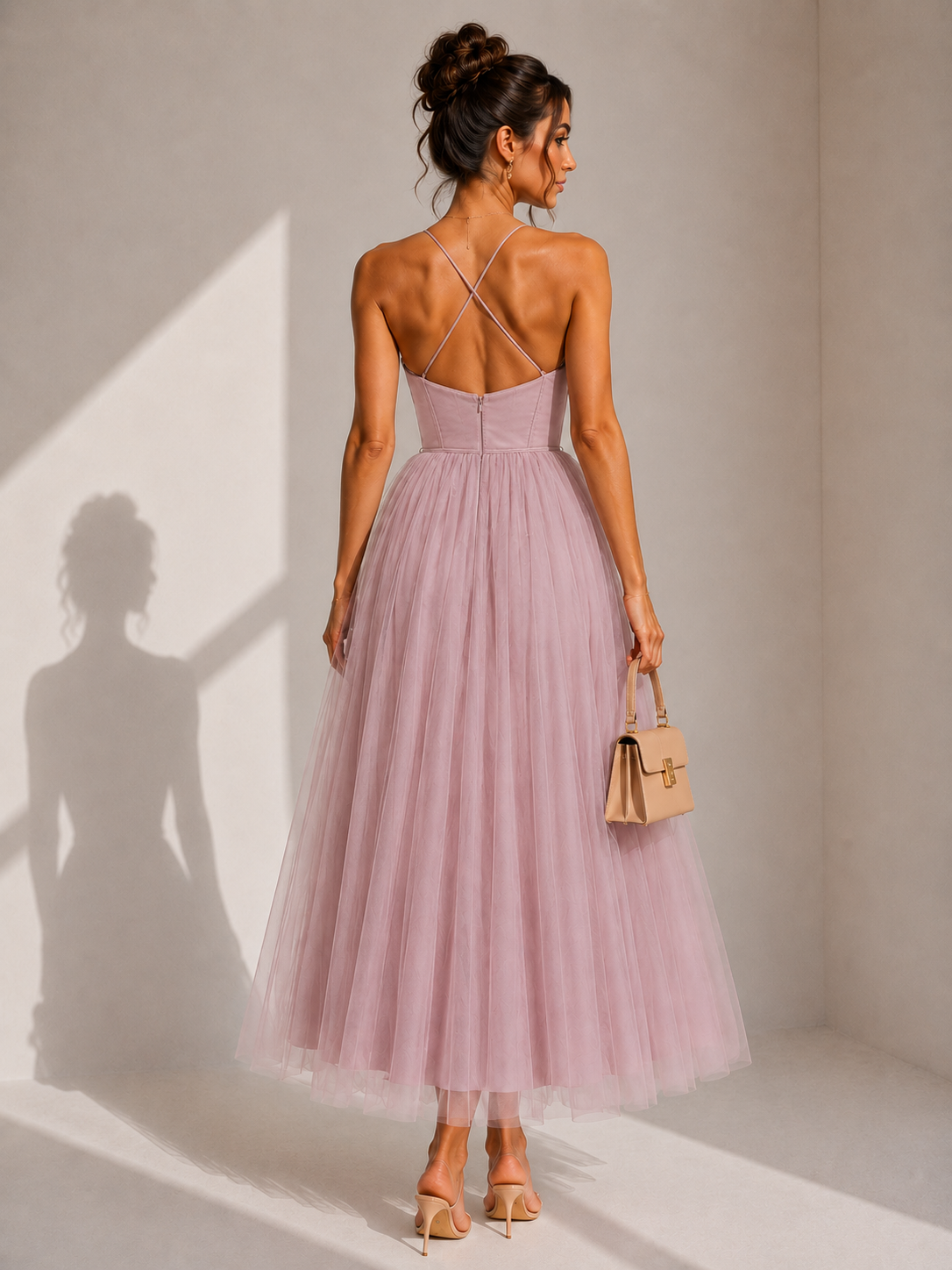 Ines | Cinched Waist Midi Dress