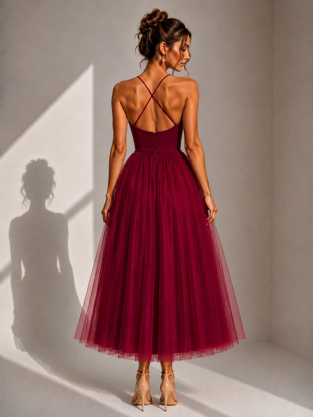 Ines | Cinched Waist Midi Dress