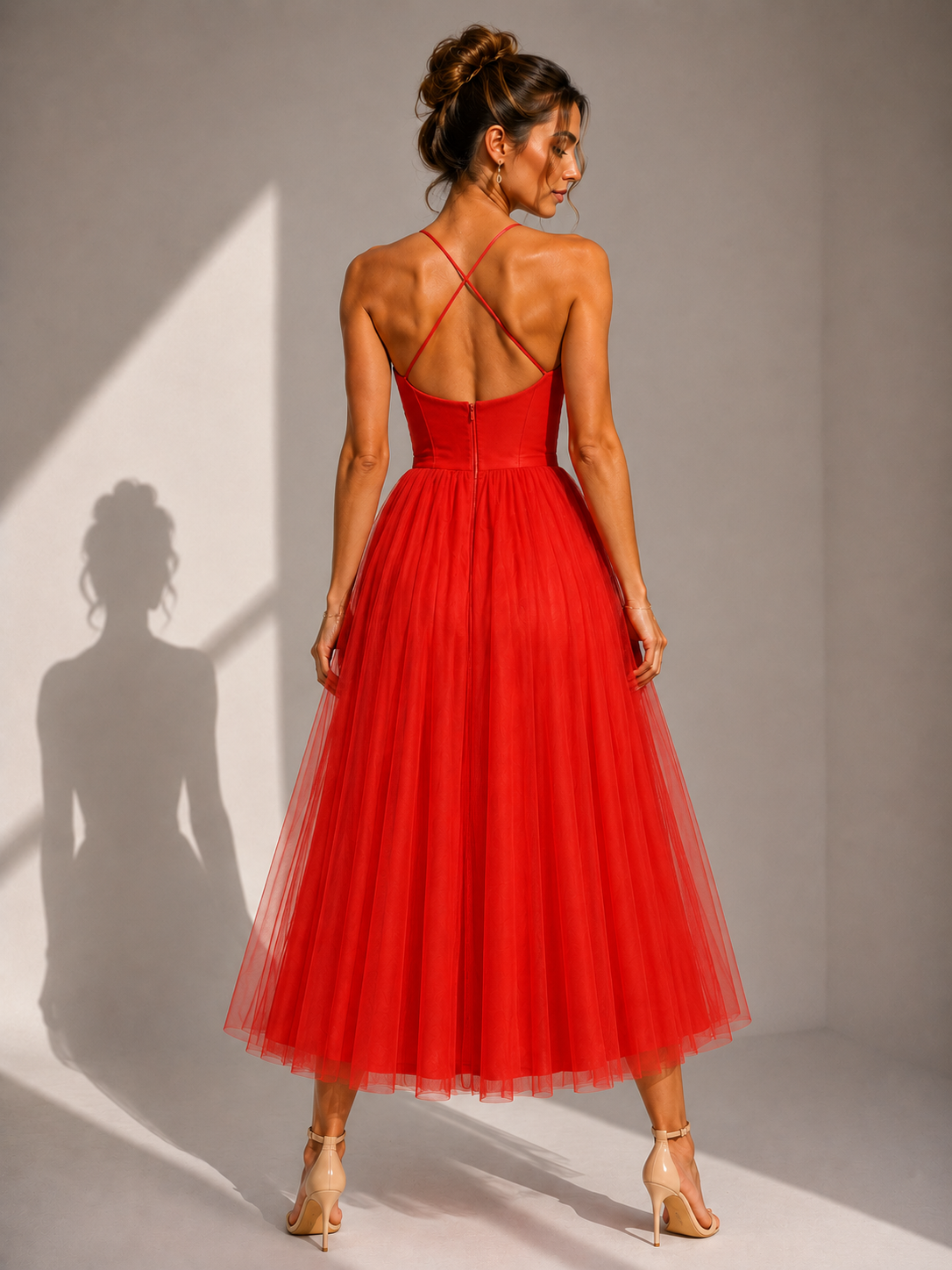 Ines | Cinched Waist Midi Dress