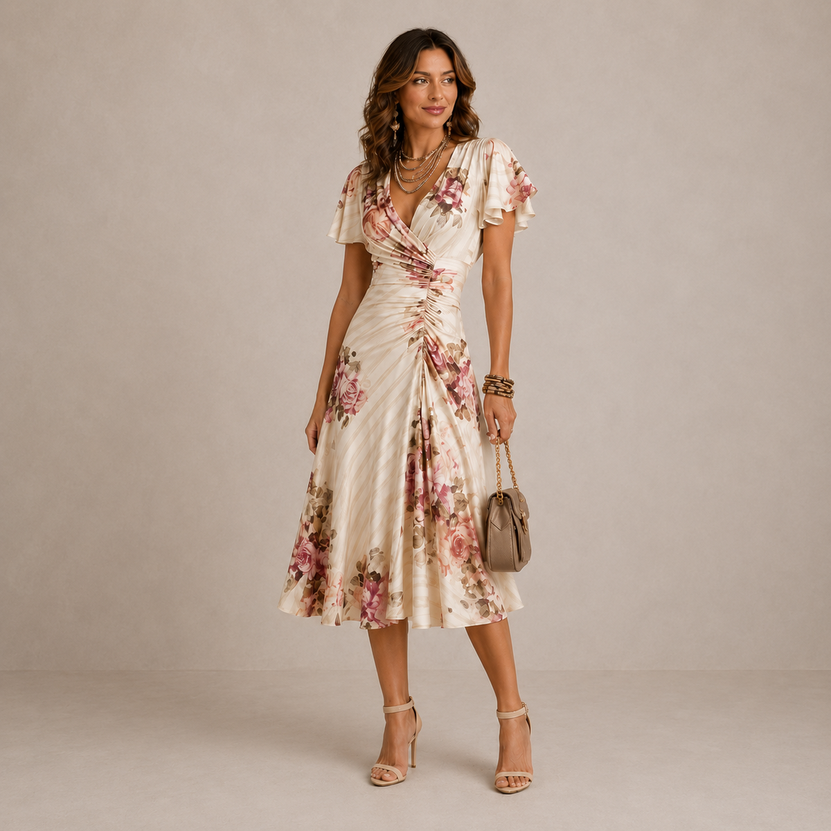 Freya | Pleated Midi Dress