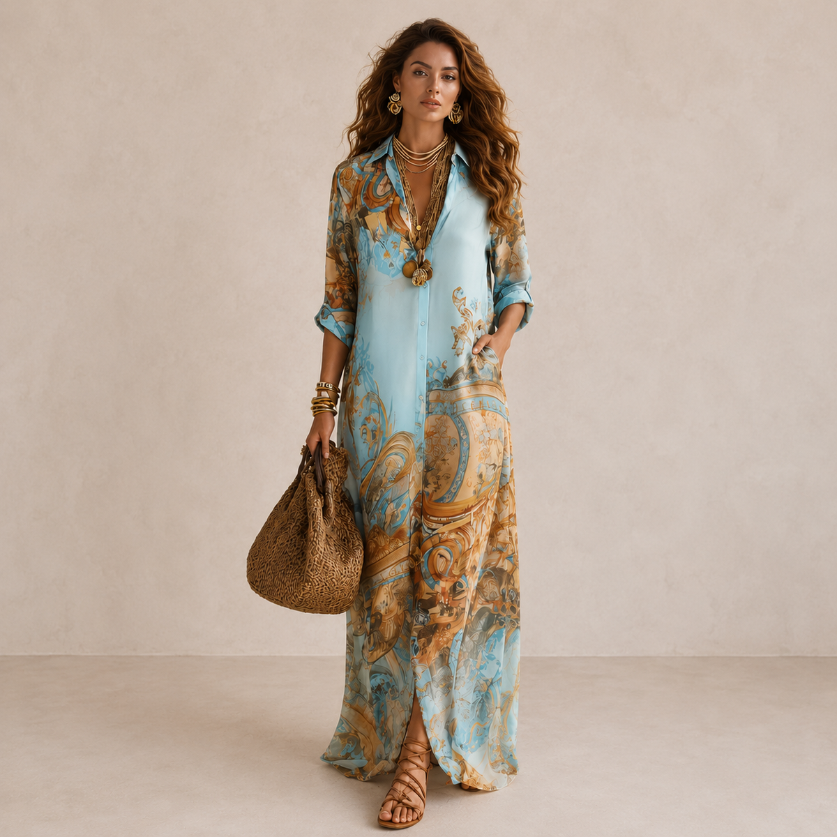 Seren | Bohemian Paisley Maxi Dress