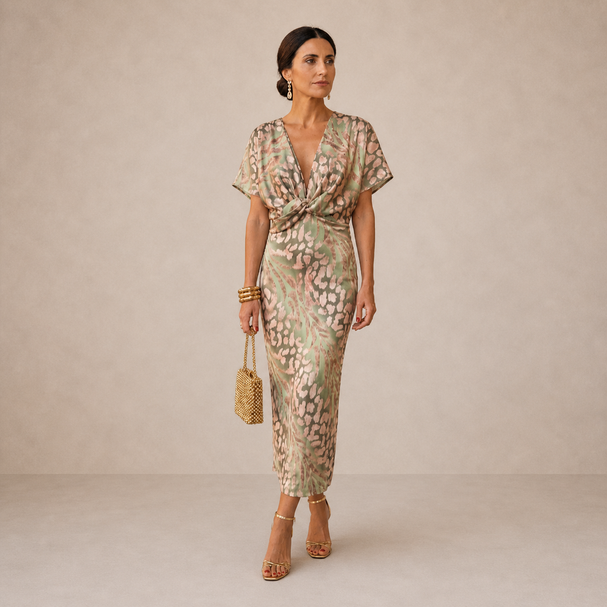 Carys | Ruffle Sleeve Midi Dress