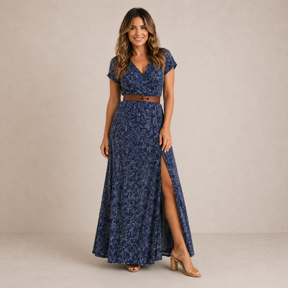 Edwina | Floral Belted Maxi Dress