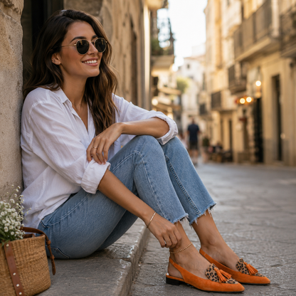 Eliza | Handmade Sandals with Straps and Tassels