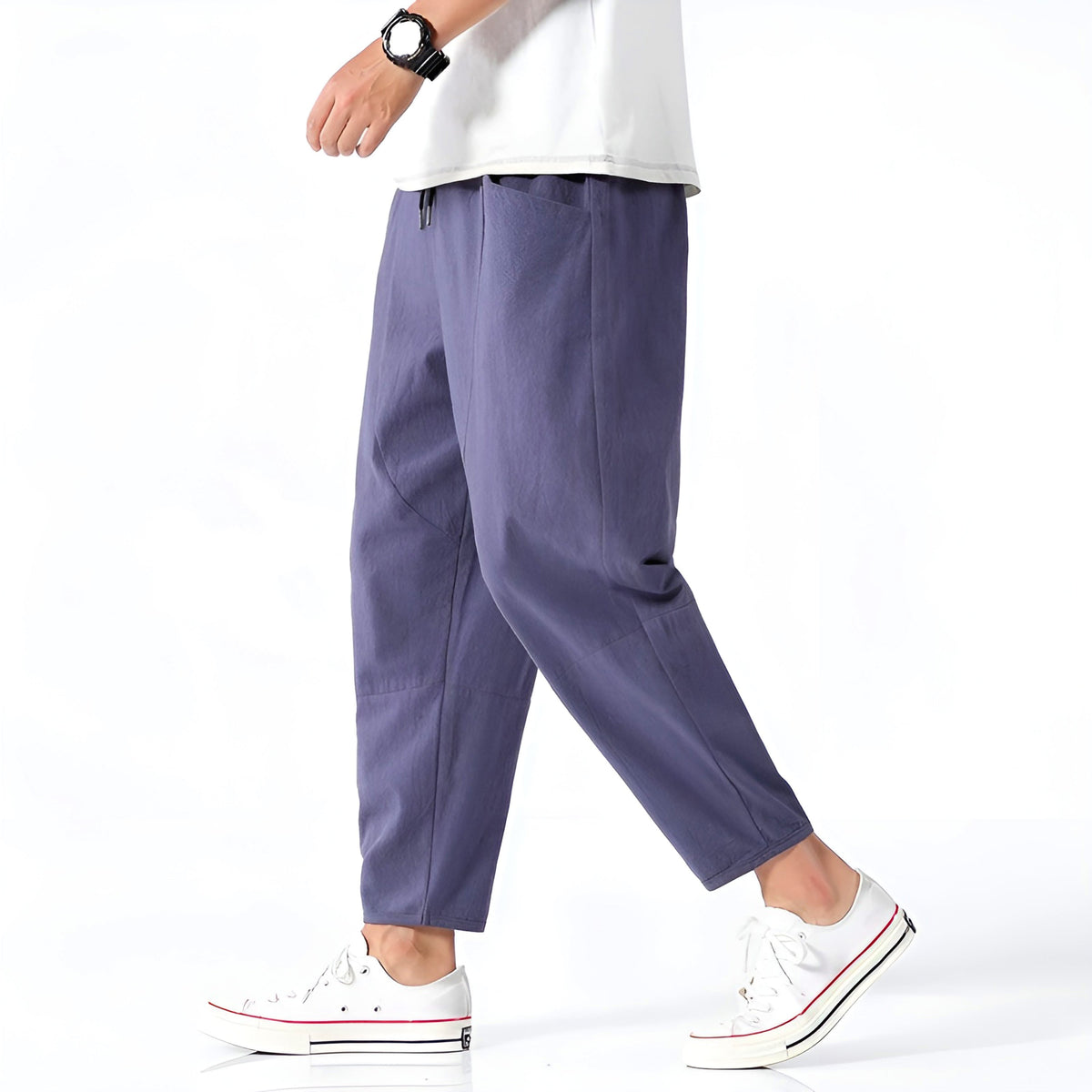 Urban Ease Cropped Cotton Pants