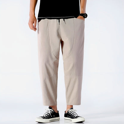 Urban Ease Cropped Cotton Pants