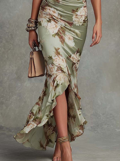 Cressida | Ruched Floral Maxi Dress
