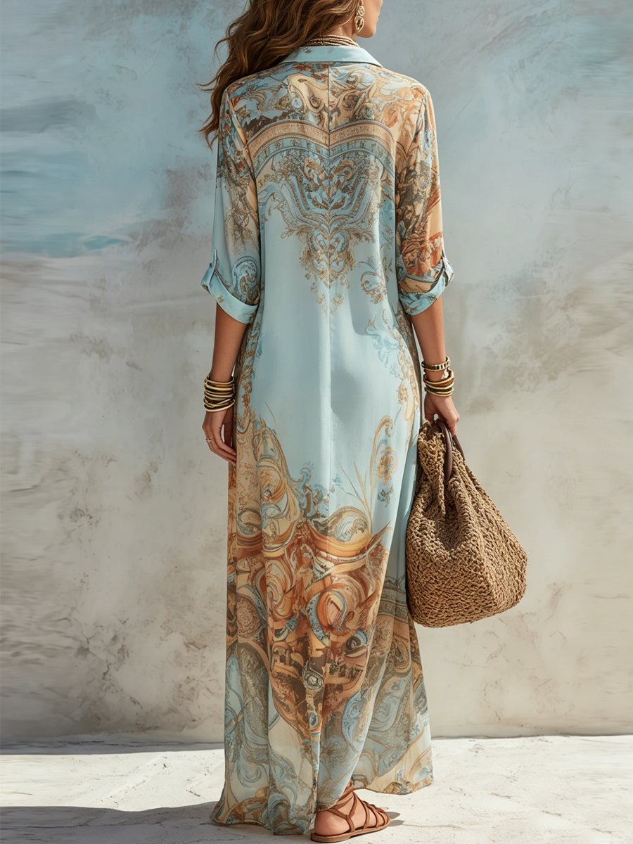 Seren | Bohemian Paisley Maxi Dress