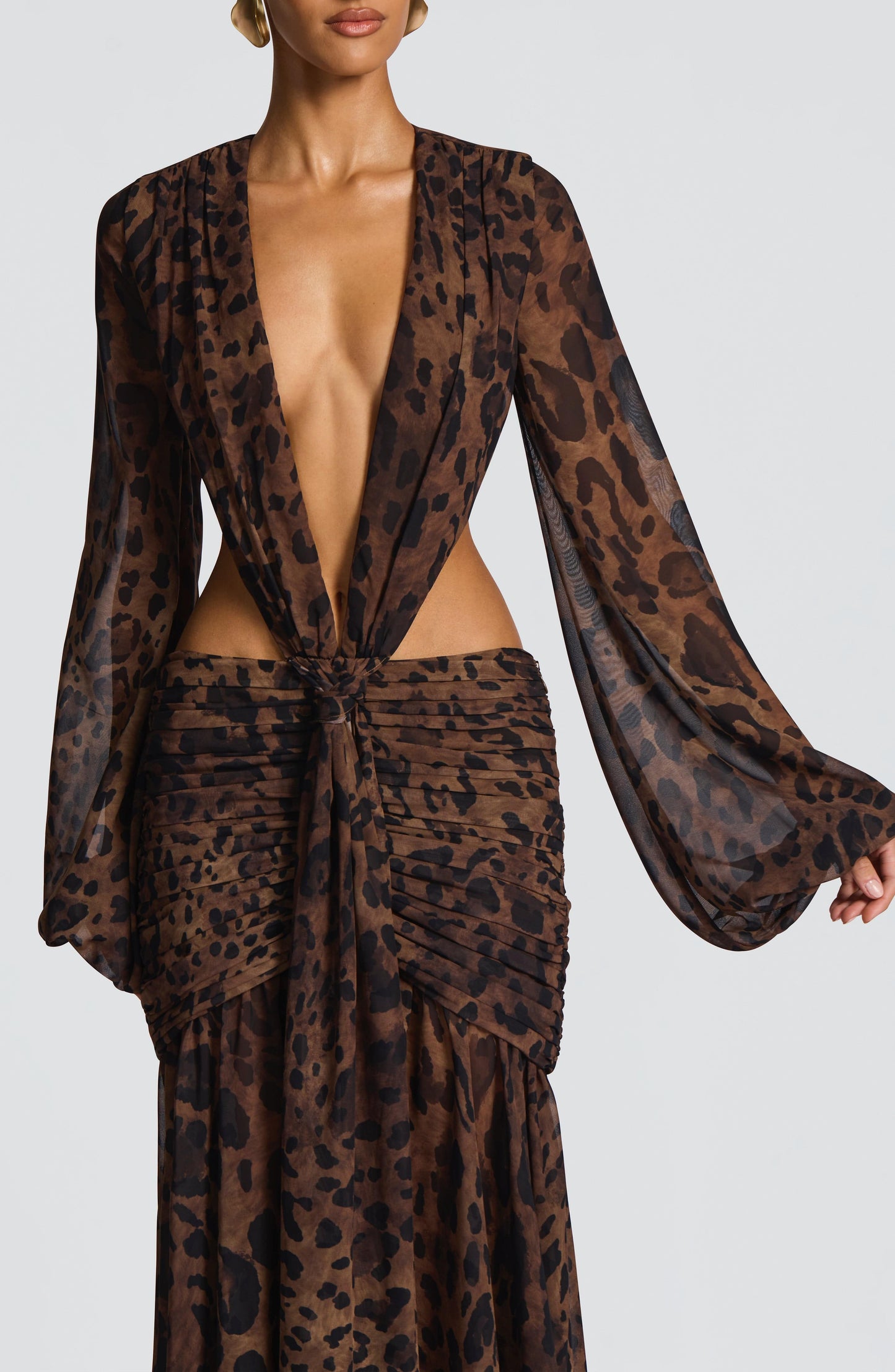 Alexa Leopard Print Maxi Dress