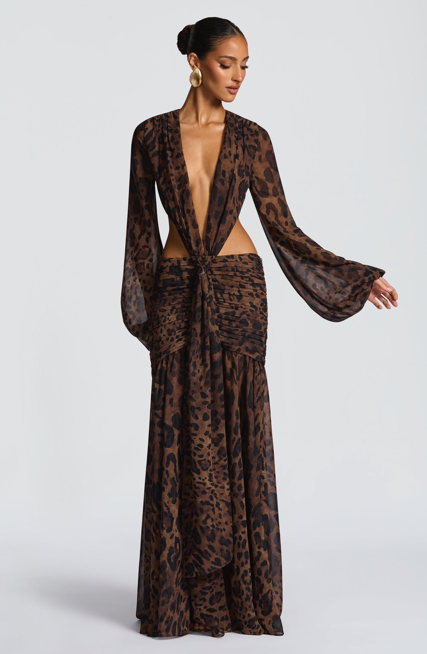 Alexa Leopard Print Maxi Dress