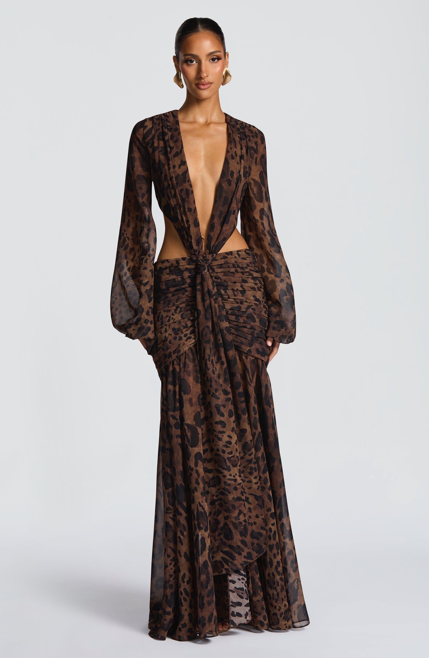 Alexa Leopard Print Maxi Dress