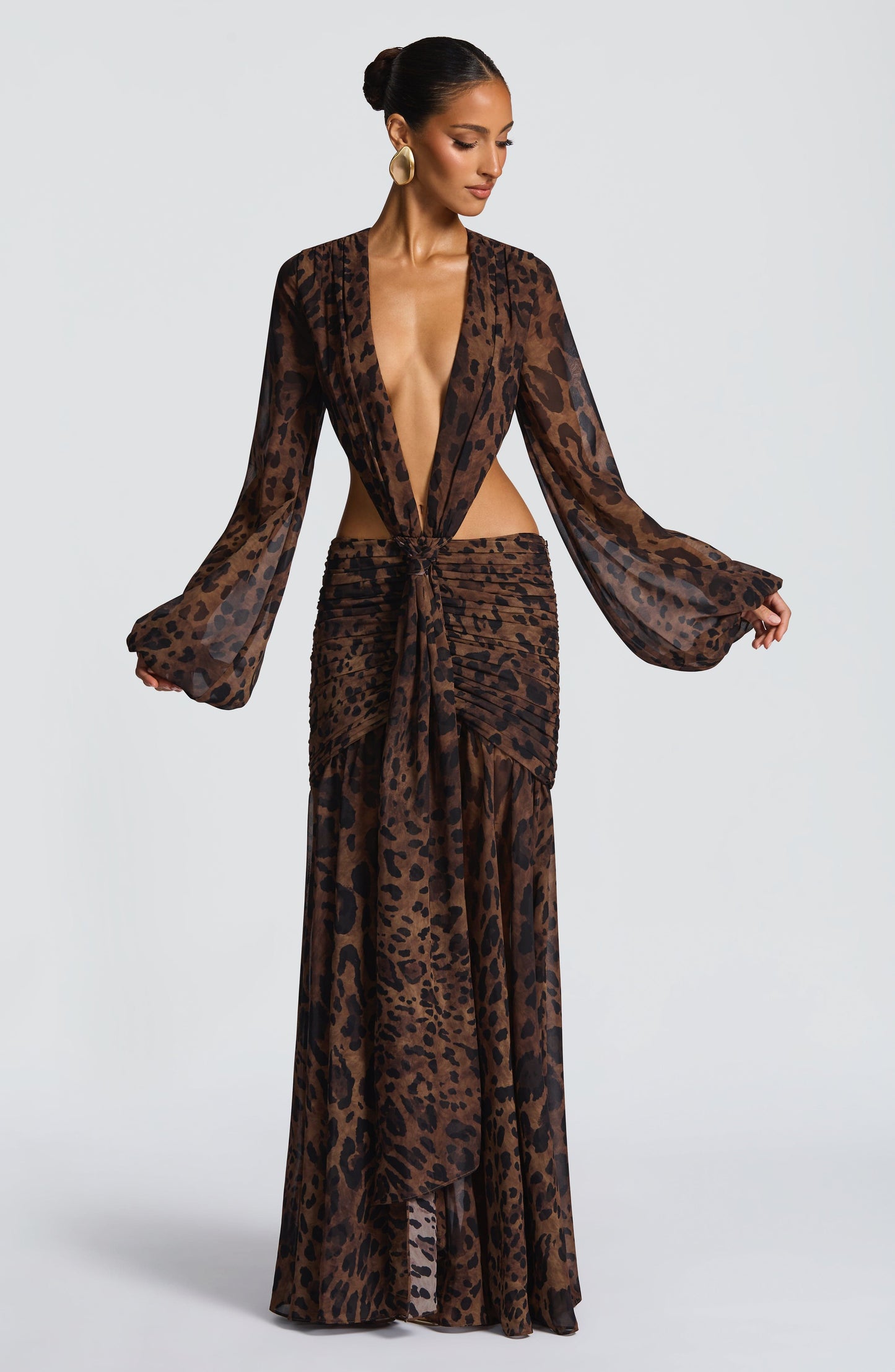 Alexa Leopard Print Maxi Dress